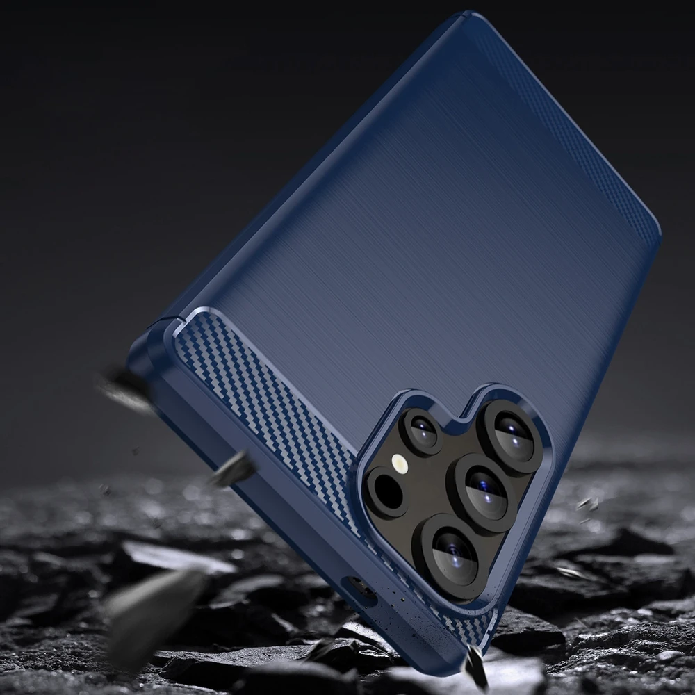 Hurtel Carbon Case do Samsung Galaxy S25 Ultra – dėklas telefonui mėlynos spalvos