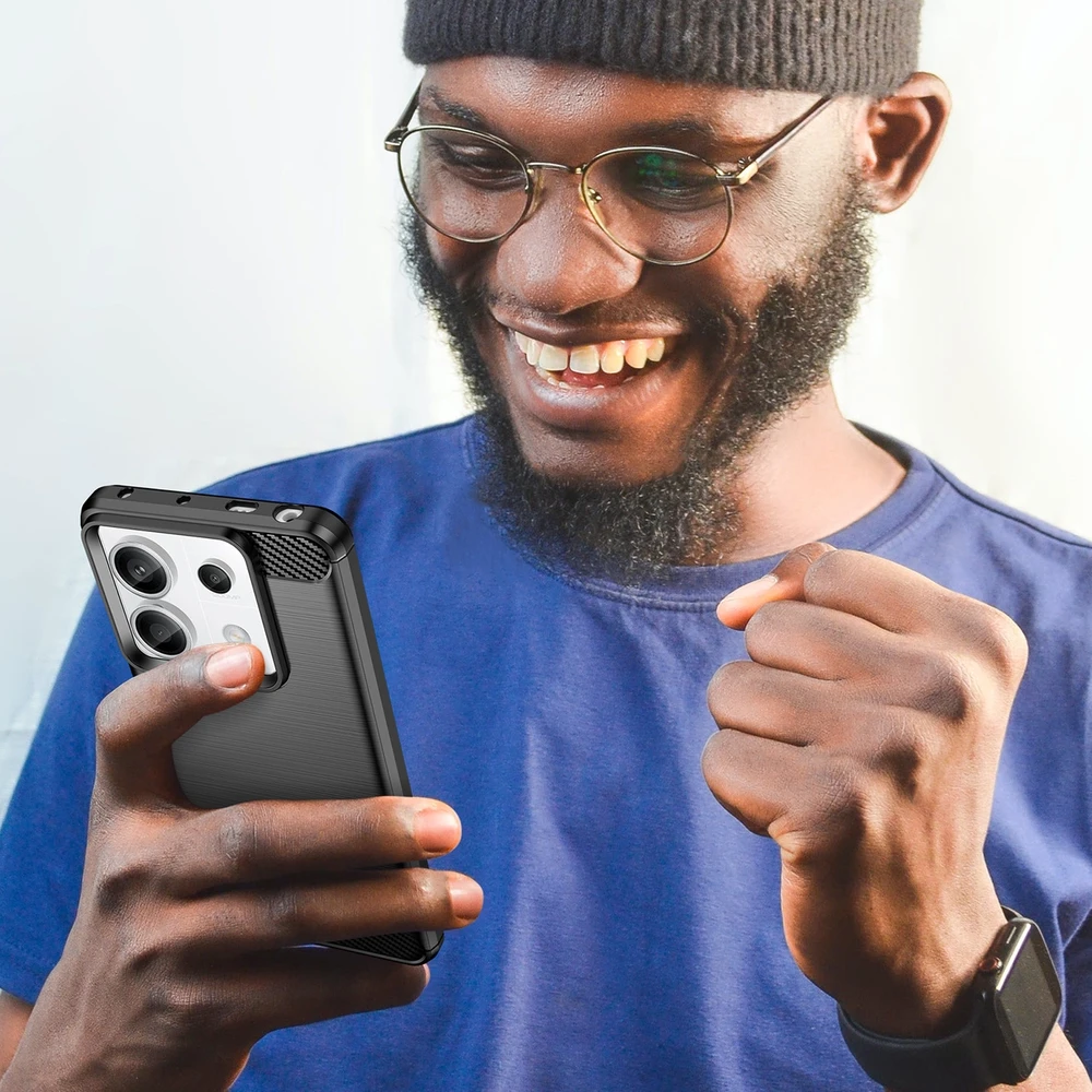 Hurtel Carbon Xiaomi Redmi Note 13 Pro – dėklas telefonui juodos spalvos