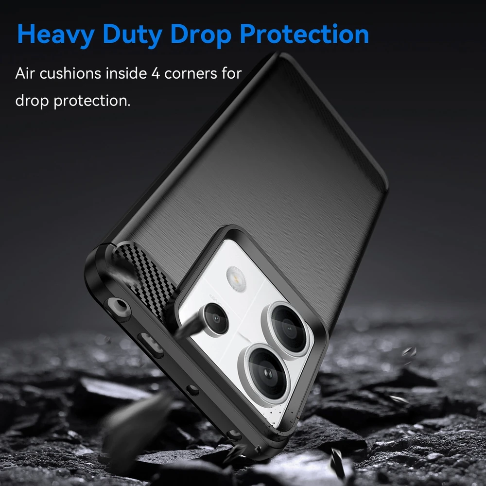 Hurtel Carbon Xiaomi Redmi Note 13 Pro – dėklas telefonui juodos spalvos