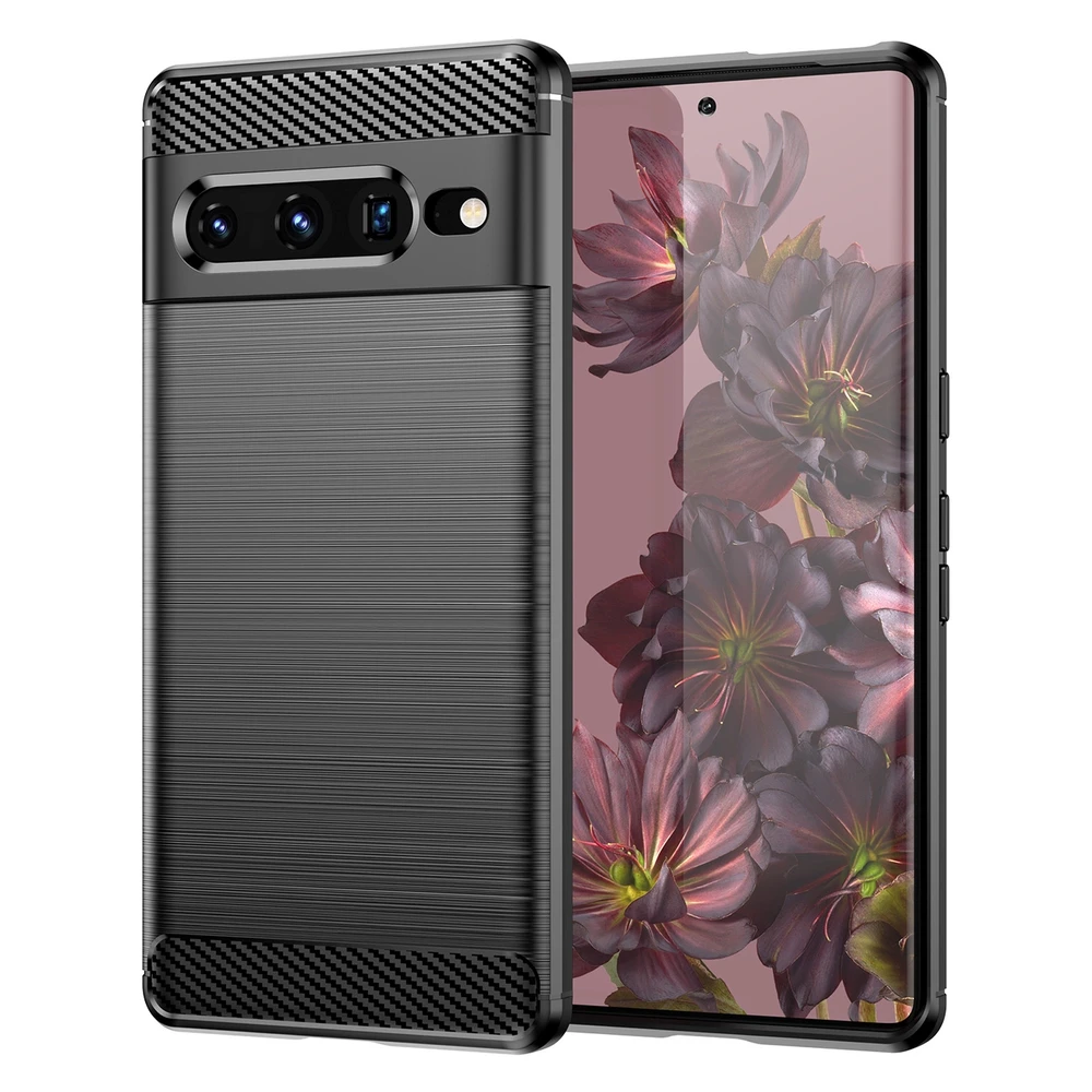 Hurtel Carbon Case Flexible Google Pixel 7 Pro dėklas telefonui juodos spalvos