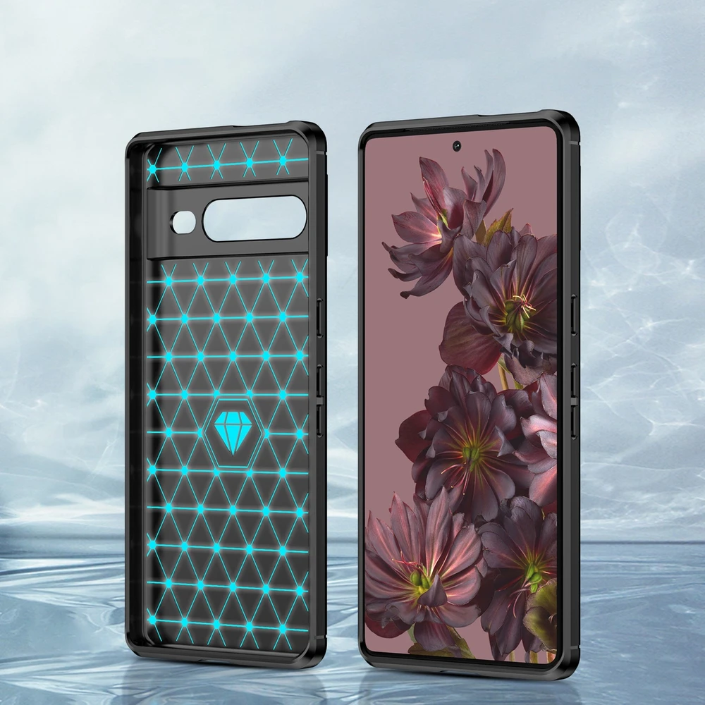 Hurtel Carbon Case Flexible Google Pixel 7 Pro dėklas telefonui juodos spalvos