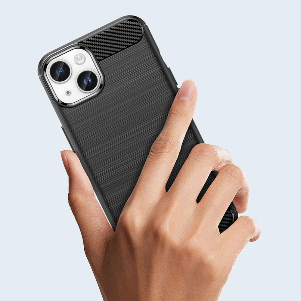 Hurtel Carbon dėklas skirtas iPhone 14 Plus, juodas