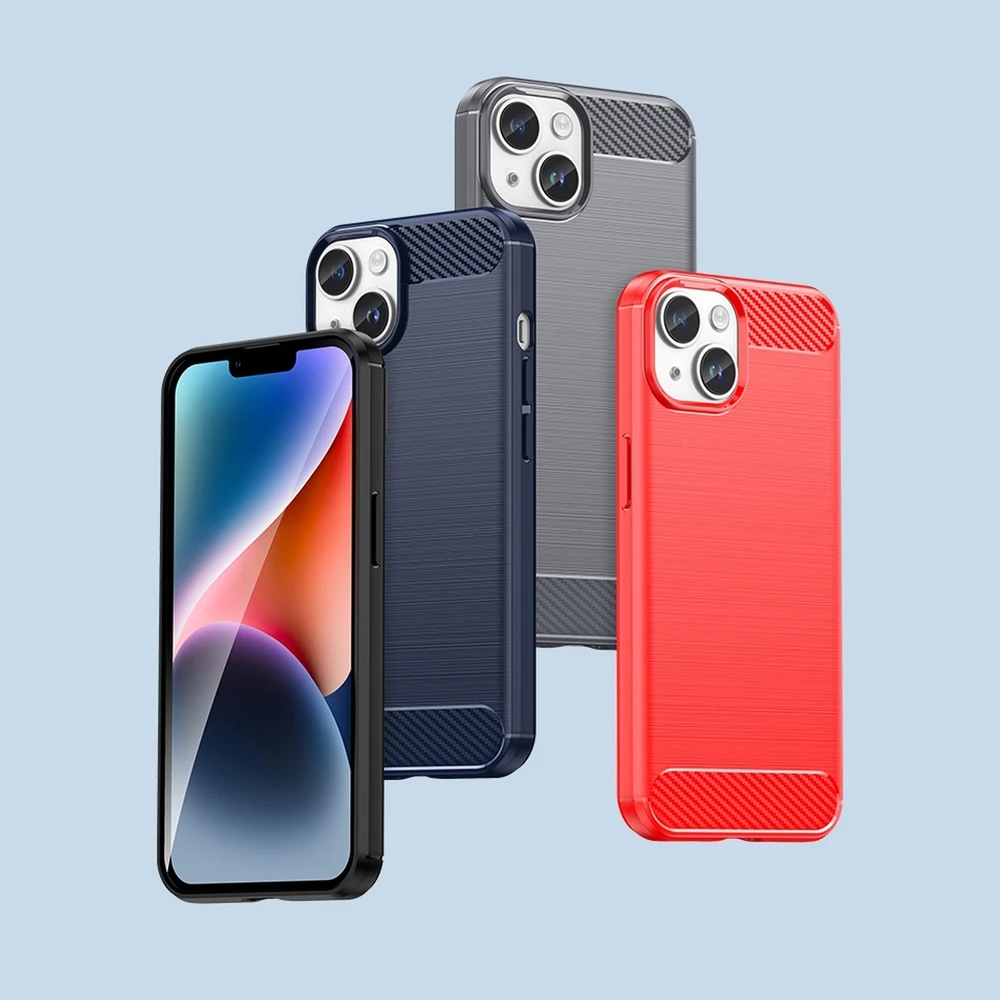 Hurtel Carbon dėklas skirtas iPhone 14 Plus, juodas