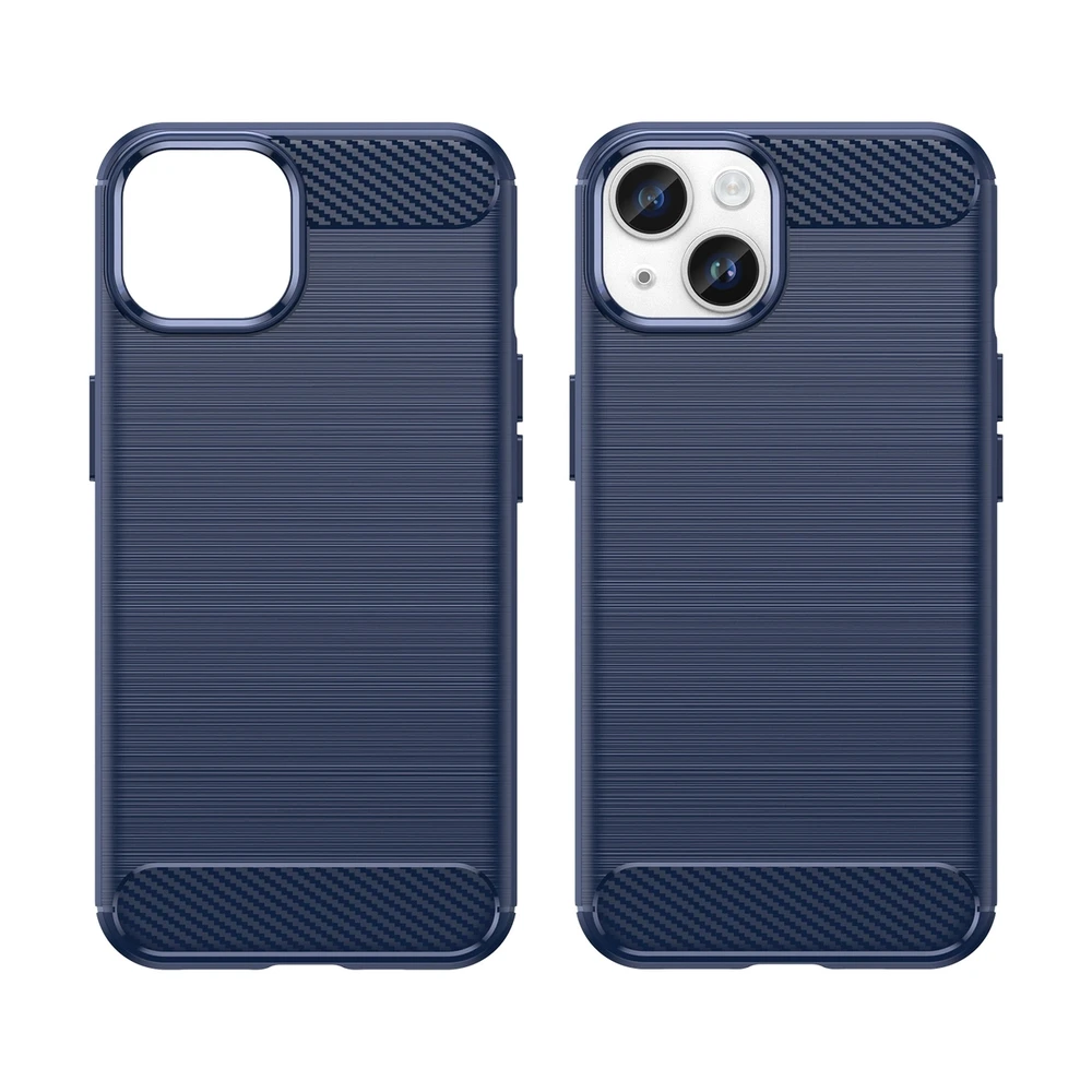 Hurtel Carbon dėklas skirtas iPhone 14 Plus, mėlynas