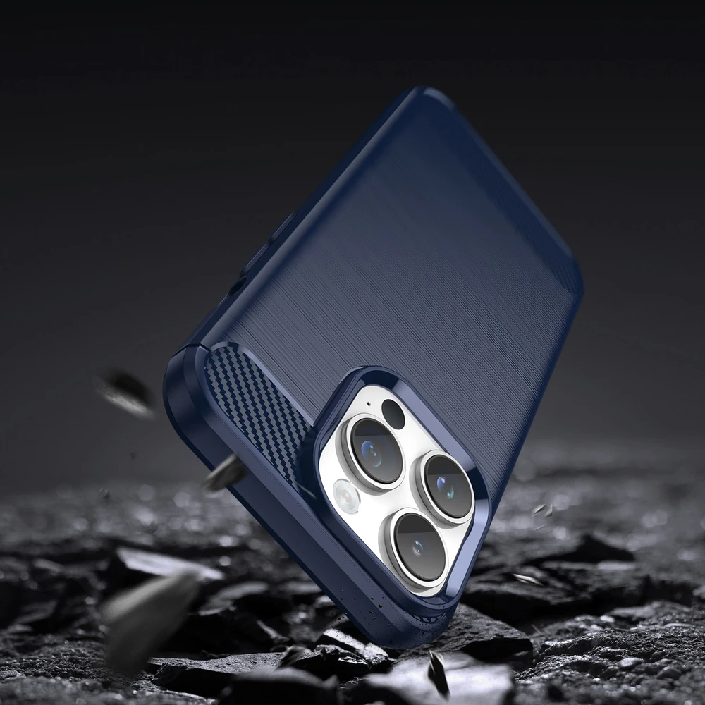 Hurtel Carbon dėklas skirtas iPhone 14 Pro Max, mėlynas
