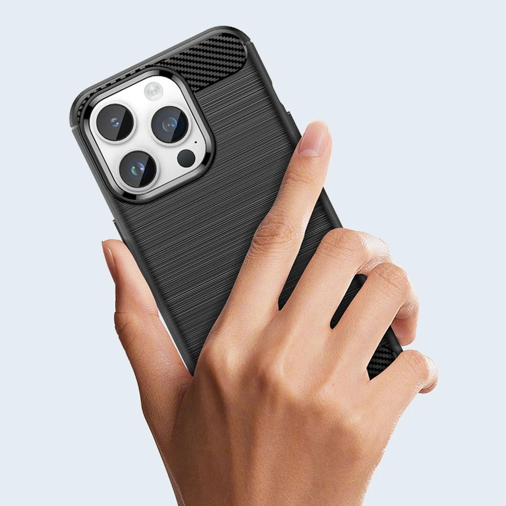 Hurtel Carbon dėklas skirtas iPhone 14 Pro Max, mėlynas