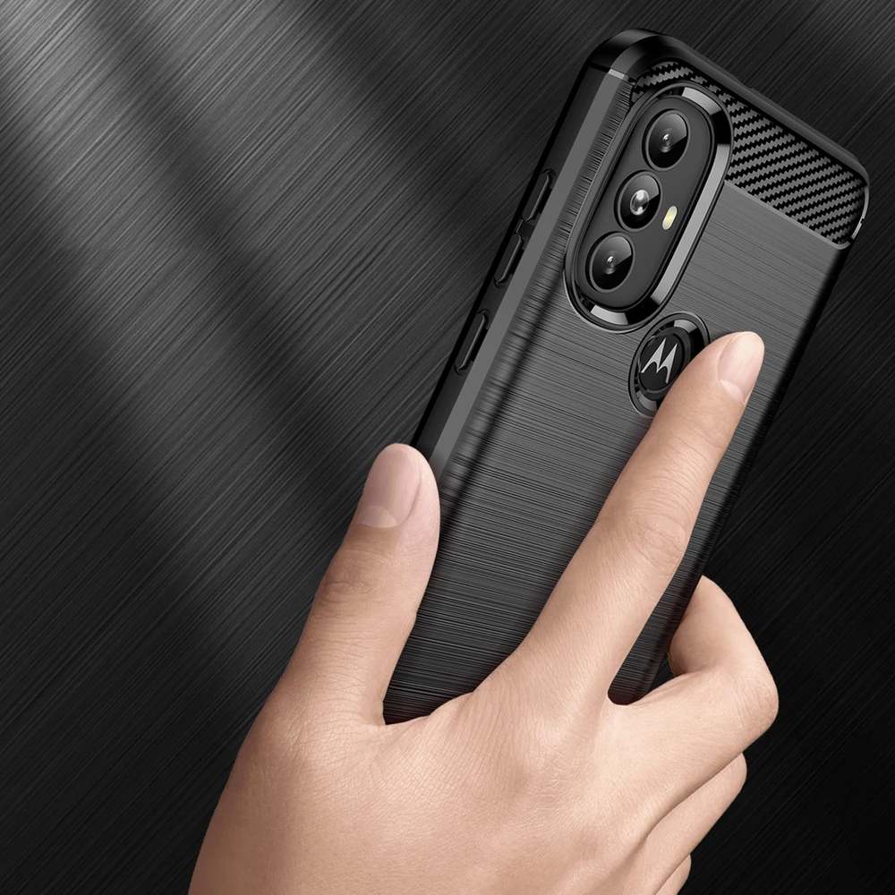 Hurtel Carbon dėklas skirtas Motorola Moto G Power 2022, juodas