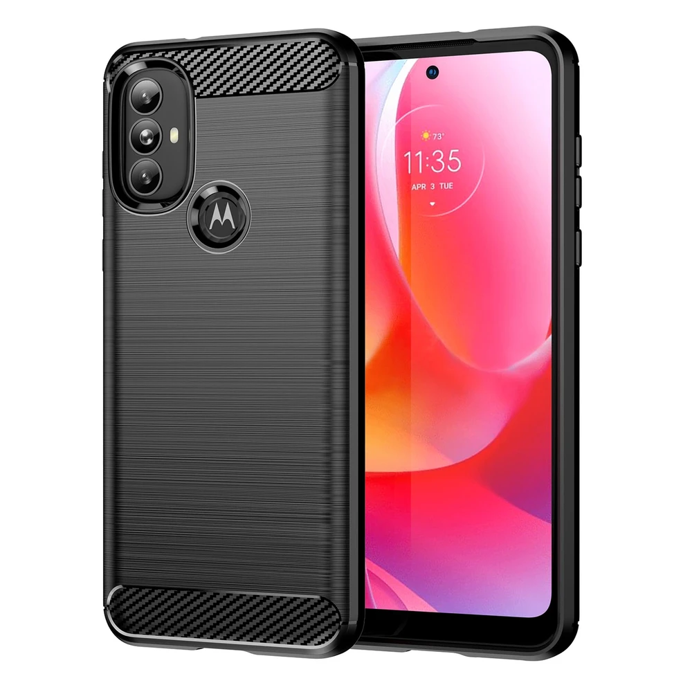 Hurtel Carbon dėklas skirtas Motorola Moto G Power 2022, juodas