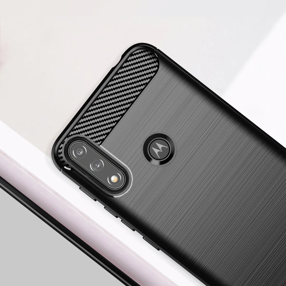 Hurtel Carbon dėklas skirtas Motorola Moto E7i Power, juodas