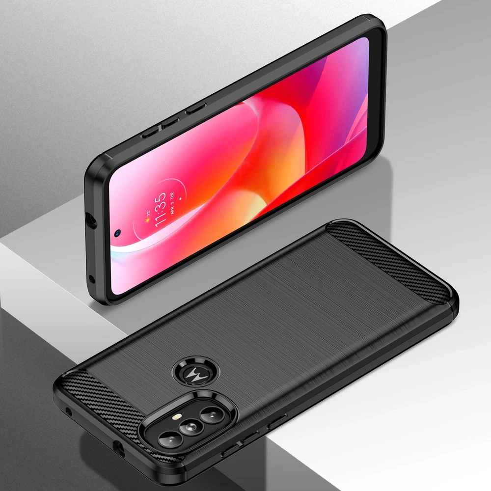 Hurtel Carbon dėklas skirtas Motorola Moto G Power 2022, juodas