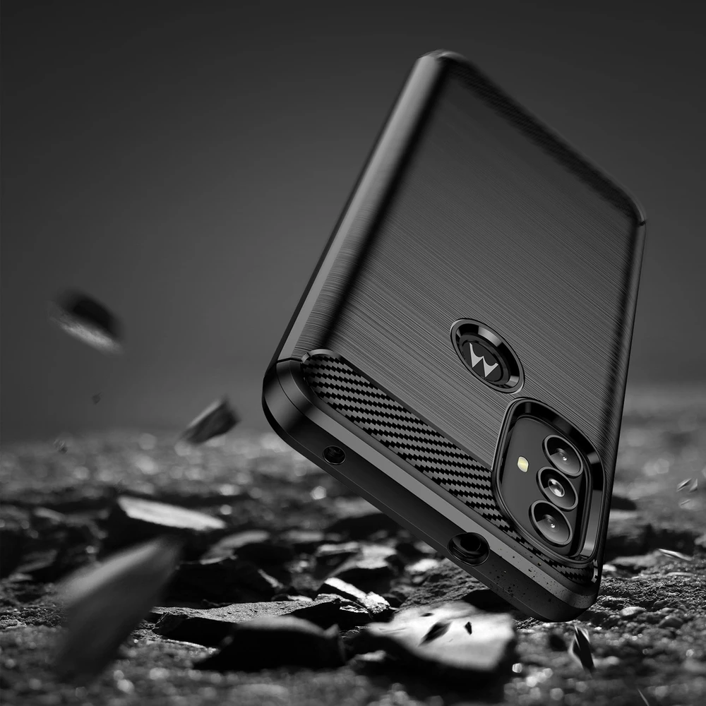 Hurtel Carbon dėklas skirtas Motorola Moto G Power 2022, juodas