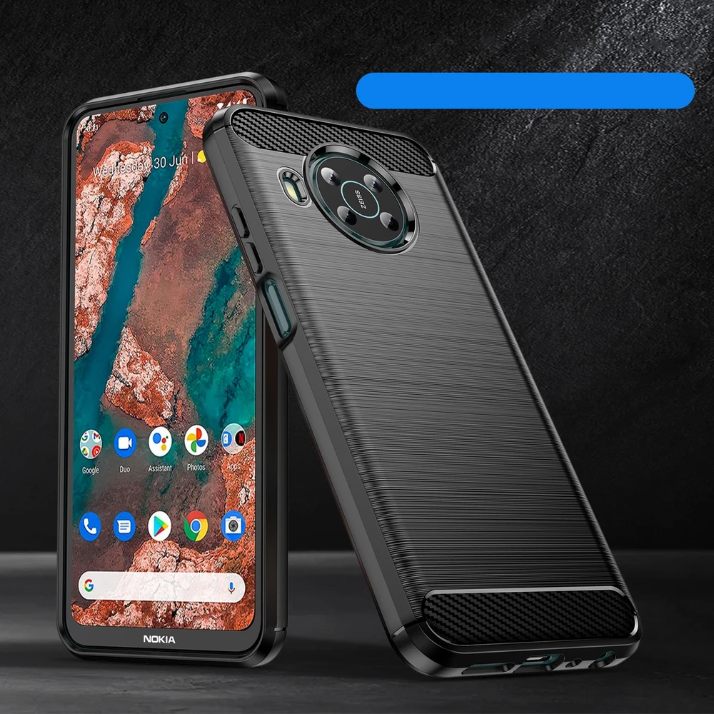 Hurtel Carbon dėklas skirtas Nokia X100, juodas