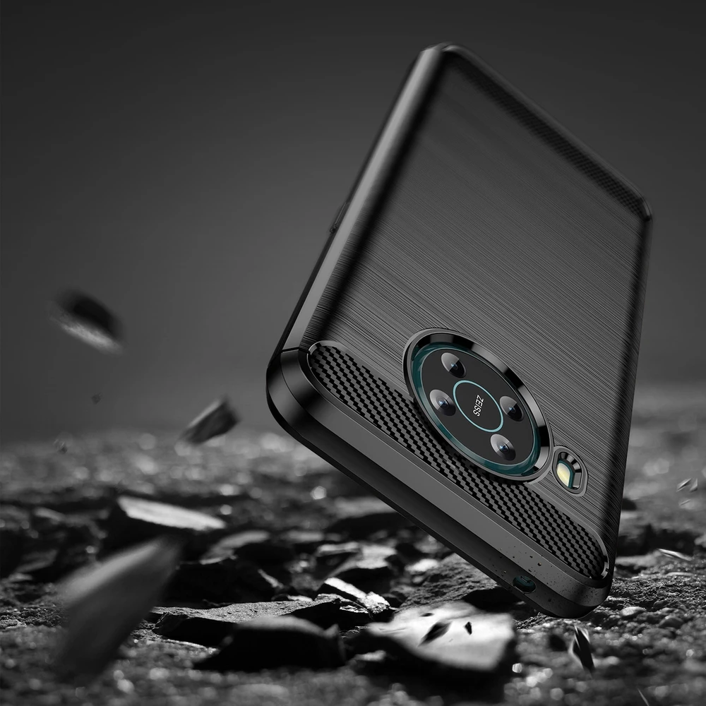 Hurtel Carbon dėklas skirtas Nokia X100, juodas