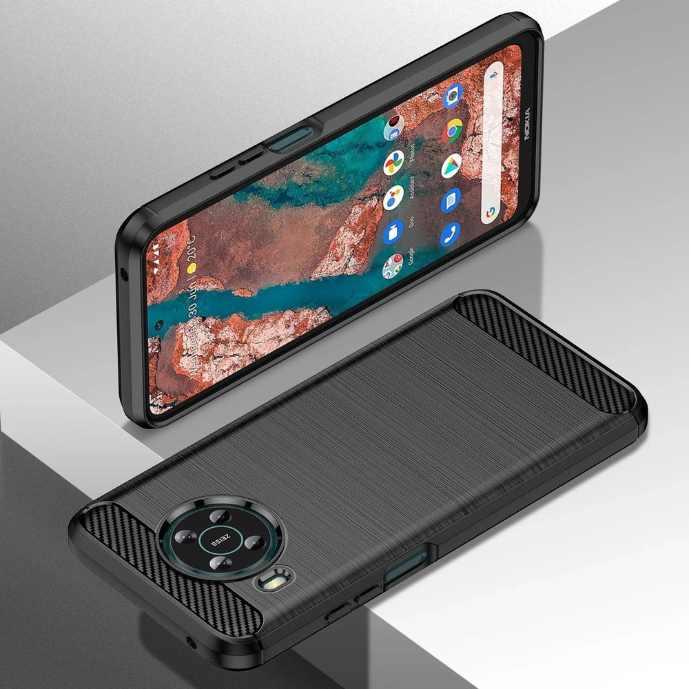 Hurtel Carbon dėklas skirtas Nokia X100, juodas