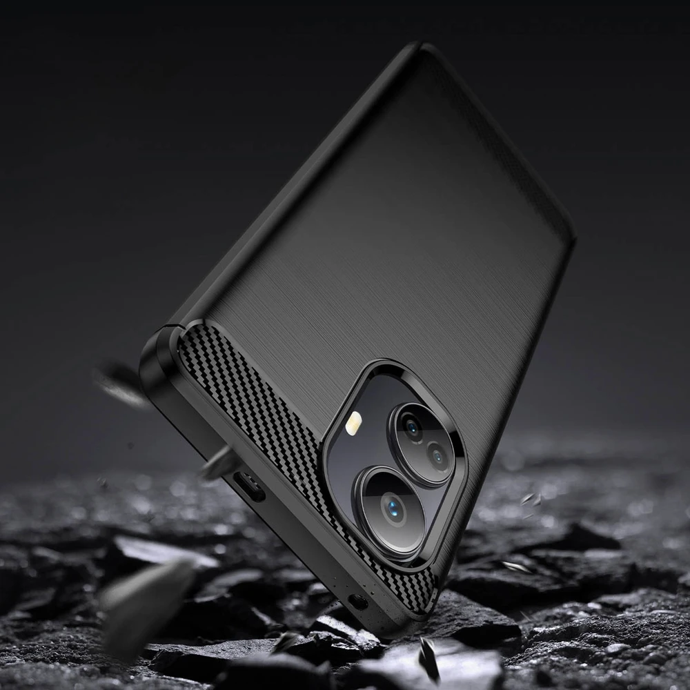 Hurtel Carbon dėklas skirtas Realme 10 Pro+, juodas