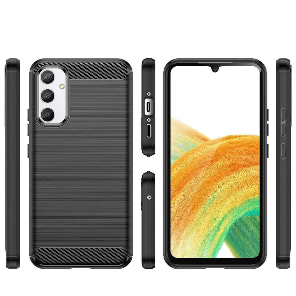 Hurtel Carbon dėklas skirtas Realme 10 Pro, juodas