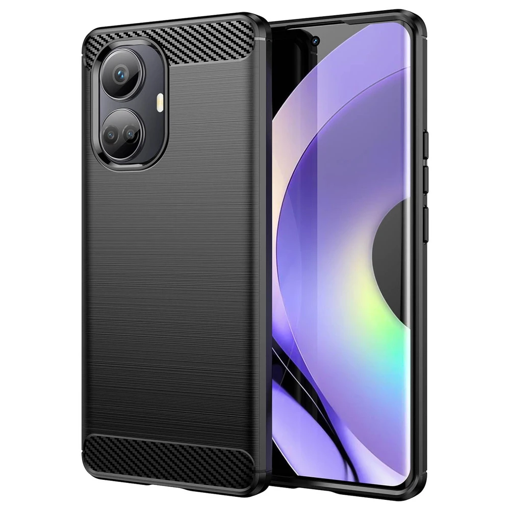 Hurtel Carbon dėklas skirtas Realme 10 Pro+, juodas