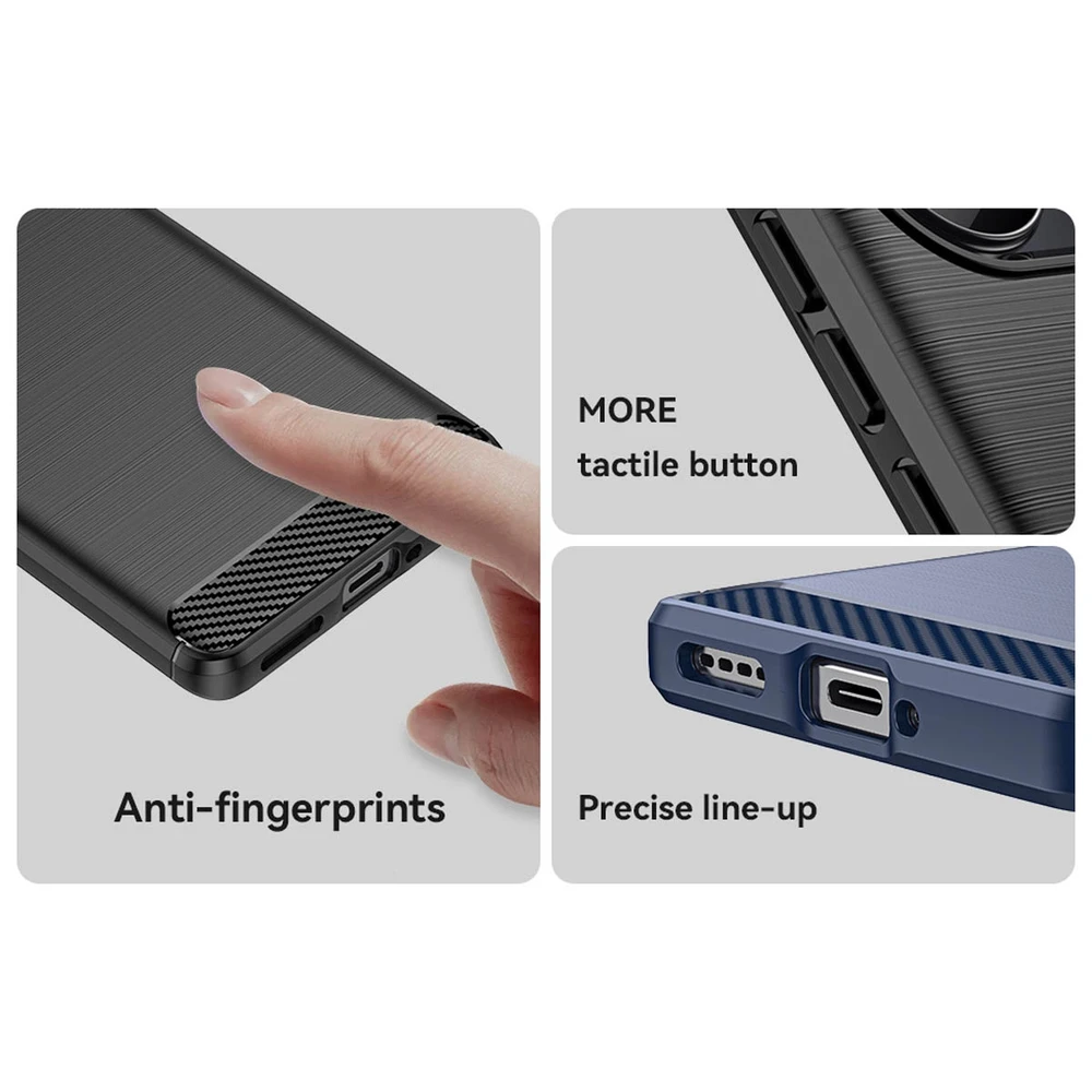 Hurtel Carbon dėklas skirtas Realme 10 Pro+, juodas