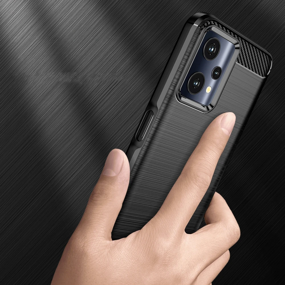 Hurtel Carbon dėklas skirtas Realme 9 Pro, juodas