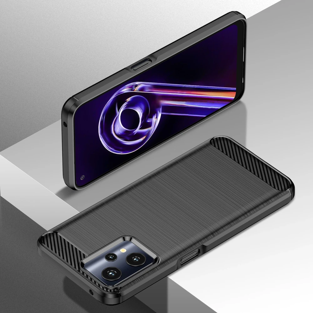 Hurtel Carbon dėklas skirtas Realme 9 Pro, juodas