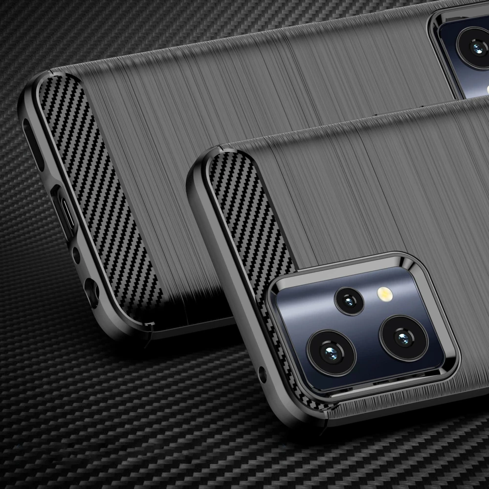 Hurtel Carbon dėklas skirtas Realme 9 Pro, juodas
