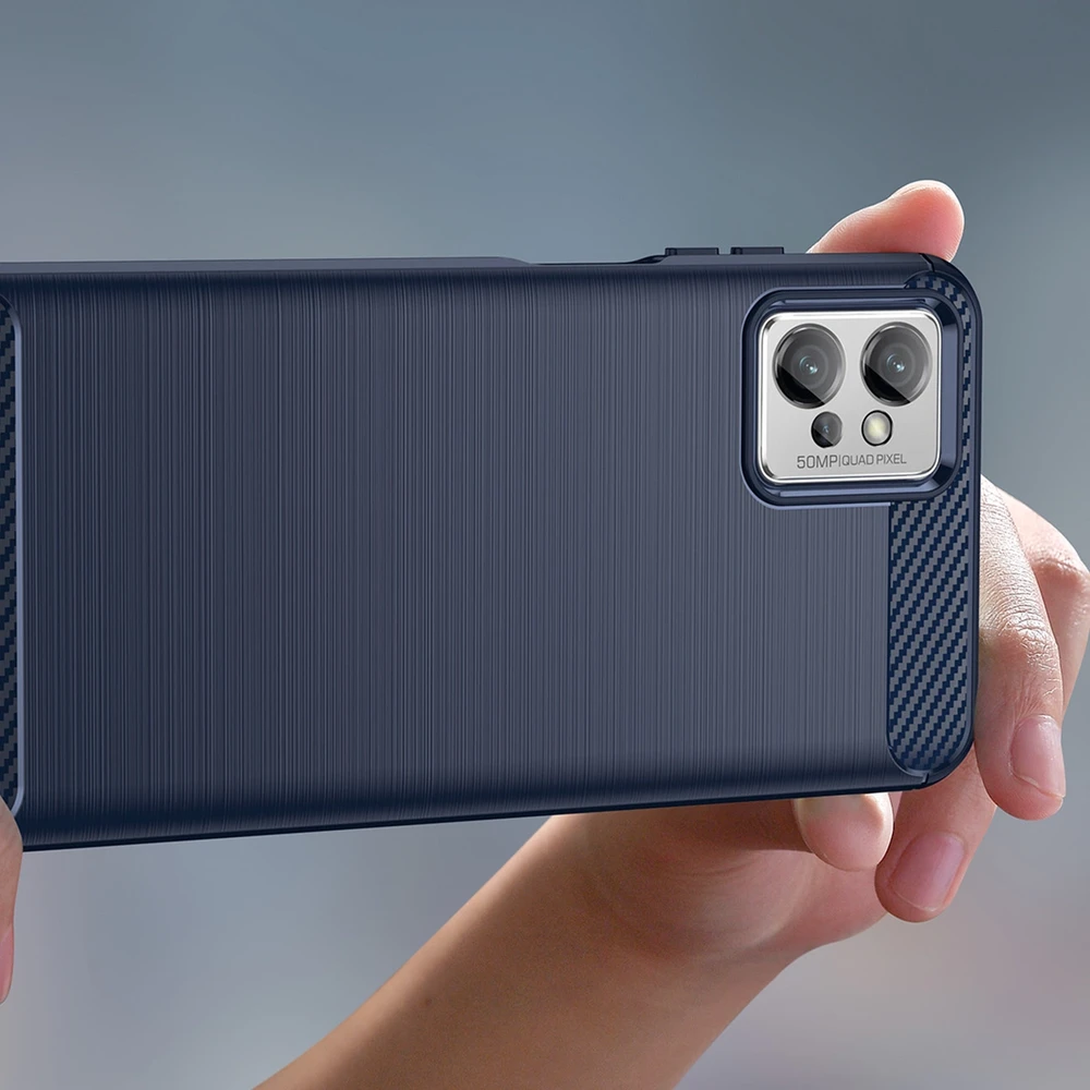 Hurtel Carbon dėklas skirtas Realme C35, juodas