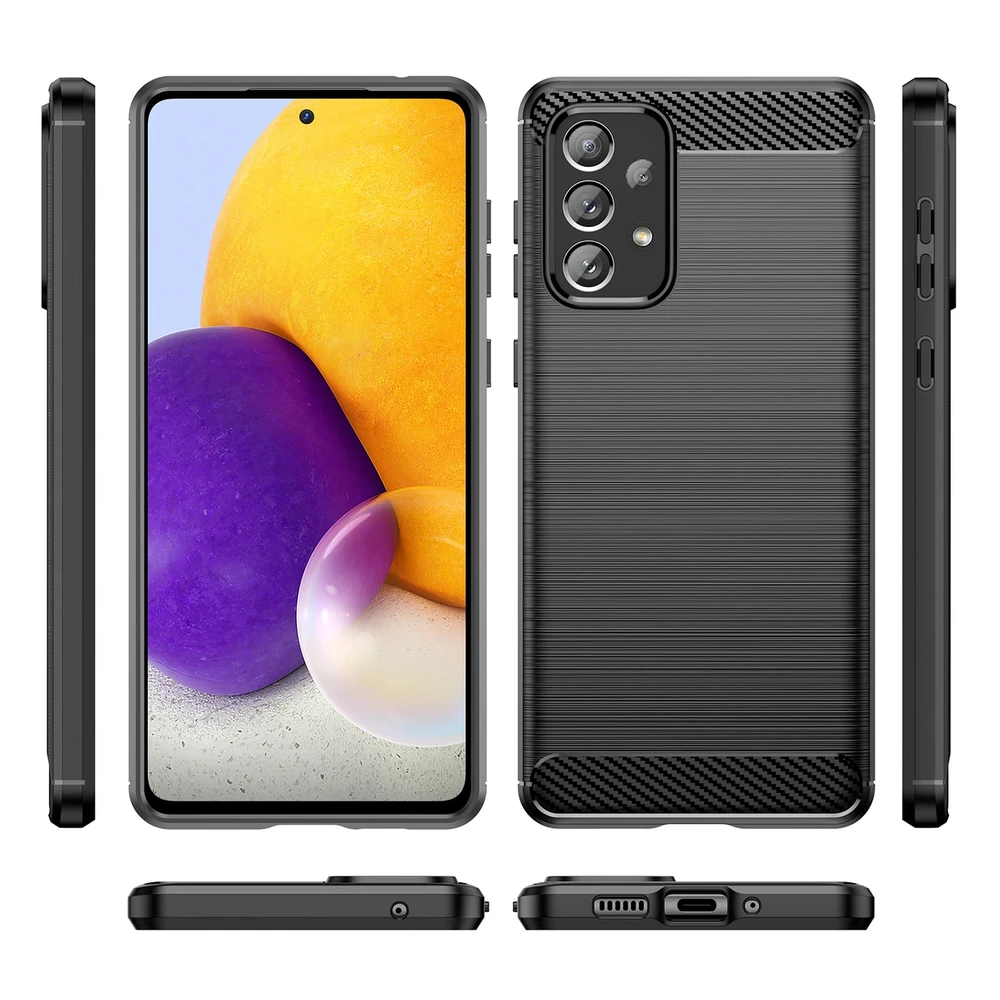 Hurtel Carbon dėklas skirtas Samsung Galaxy A73, juodas