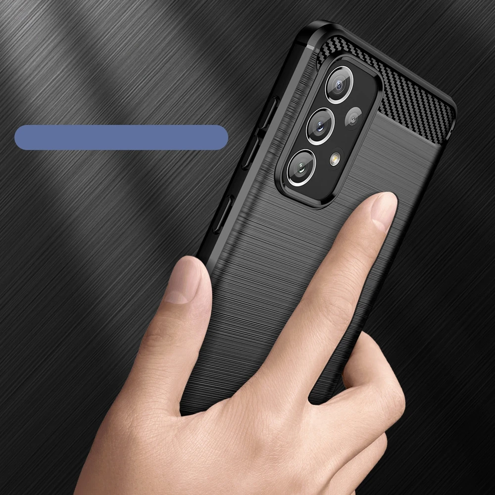 Hurtel Carbon dėklas skirtas Samsung Galaxy A73, juodas