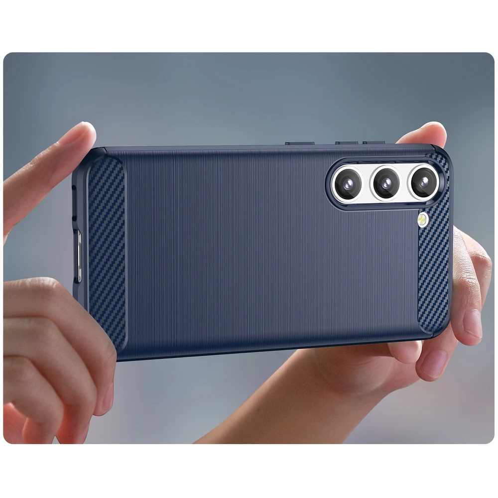 Hurtel Carbon dėklas skirtas Samsung Galaxy S23 +, mėlynas