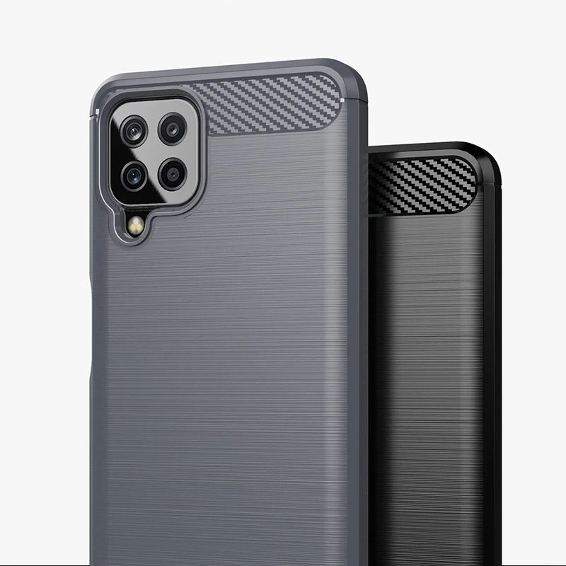 Hurtel Carbon dėklas skirtas Samsung Galaxy A22 4G, juodas