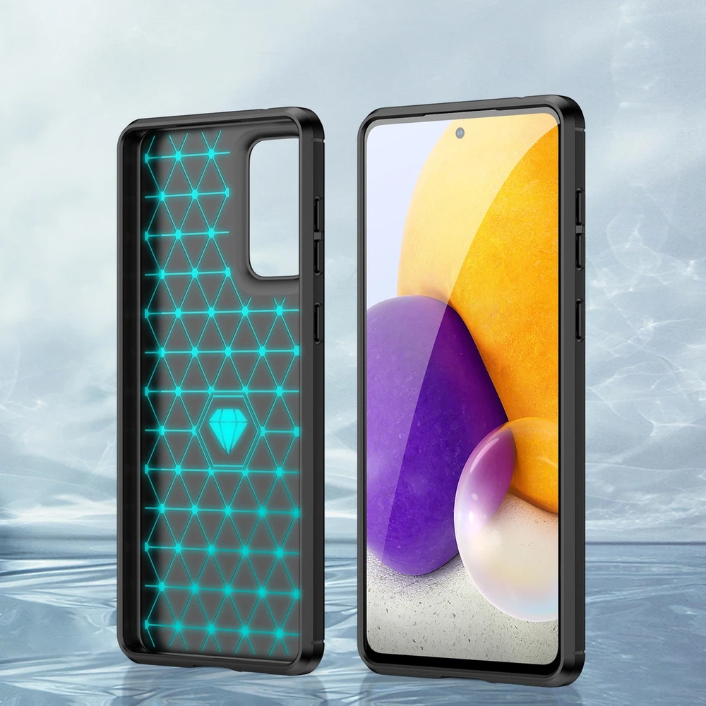 Hurtel Carbon dėklas skirtas Samsung Galaxy A73, juodas