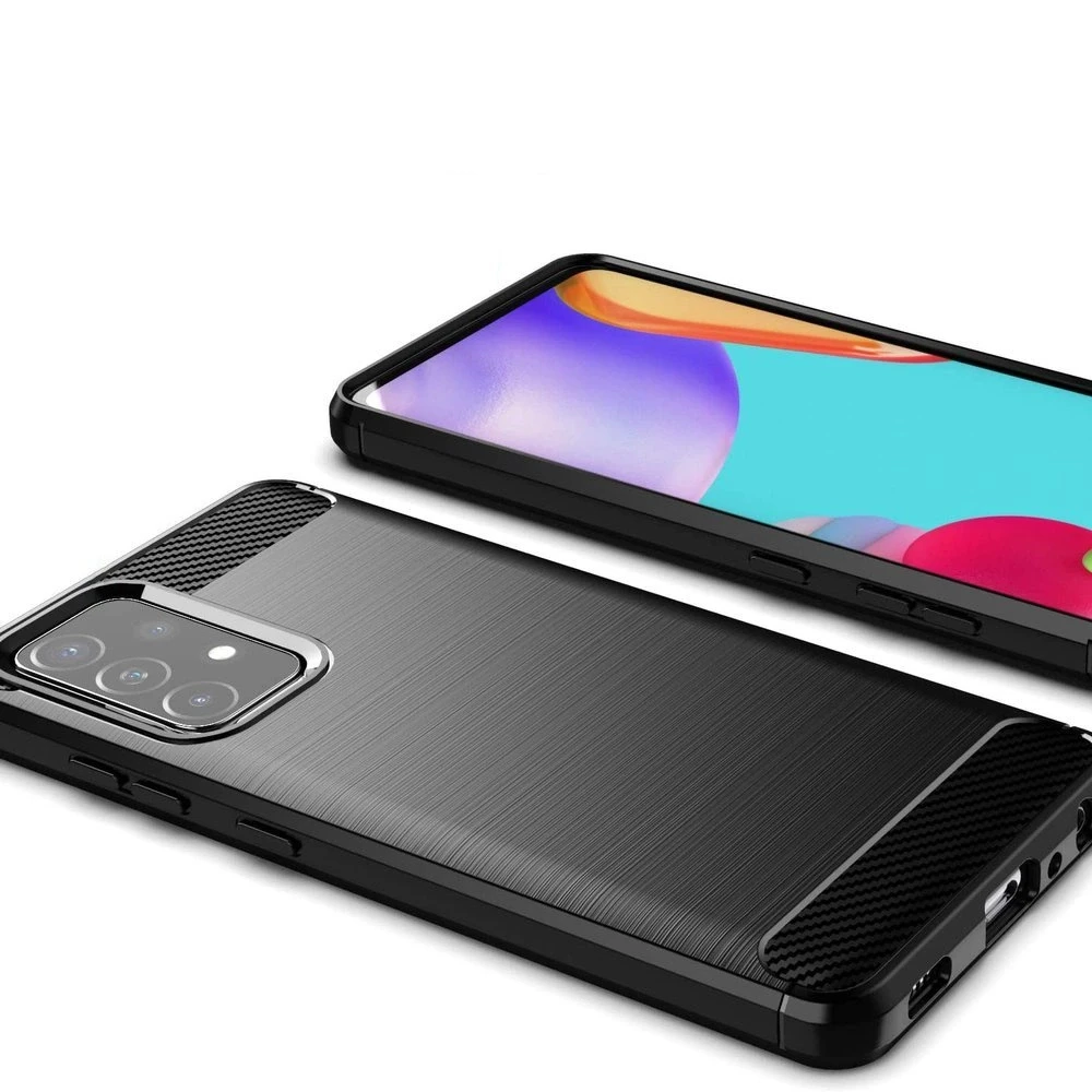 Hurtel Carbon dėklas skirtas Samsung Galaxy A72 4G, juodas