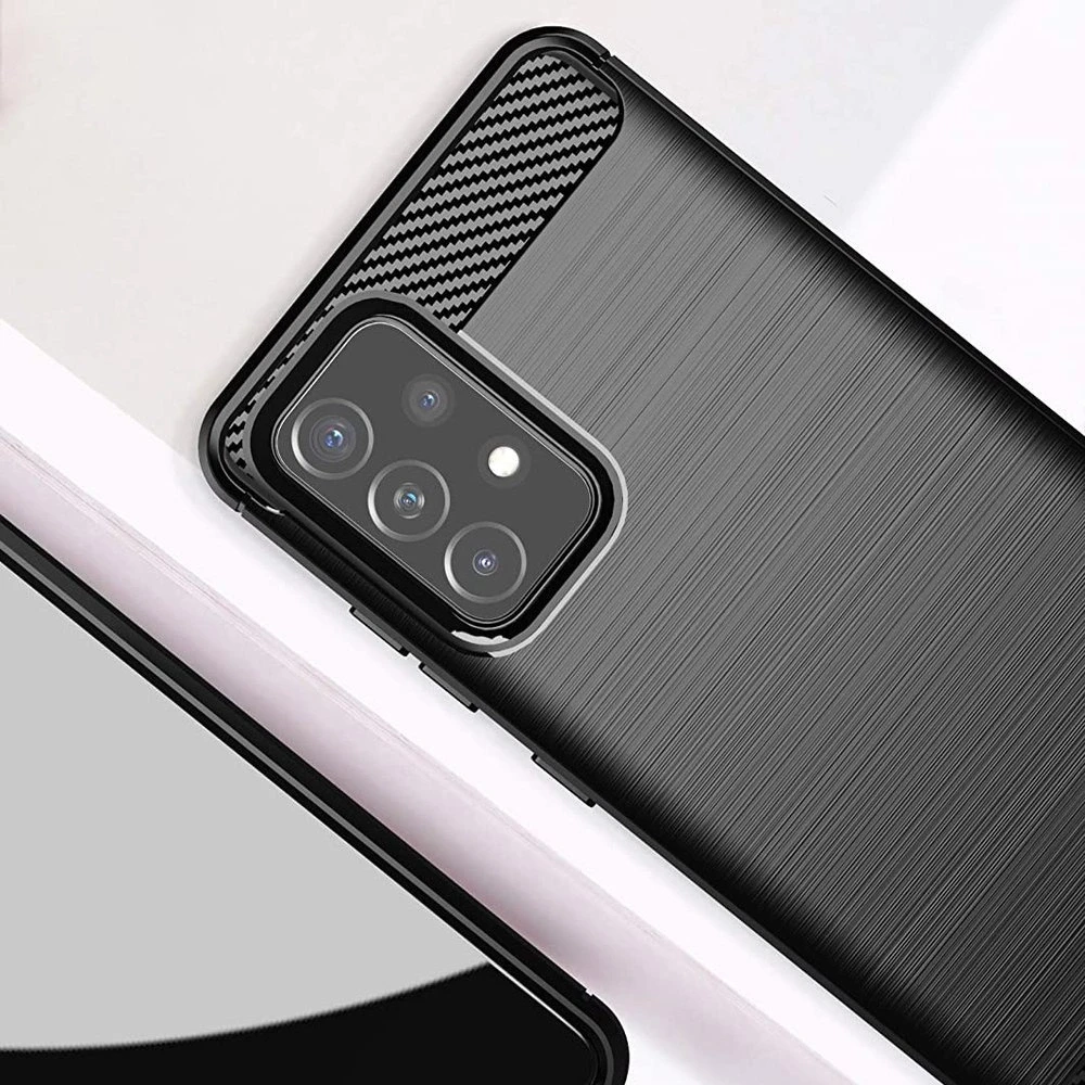 Hurtel Carbon dėklas skirtas Samsung Galaxy A72 4G, juodas