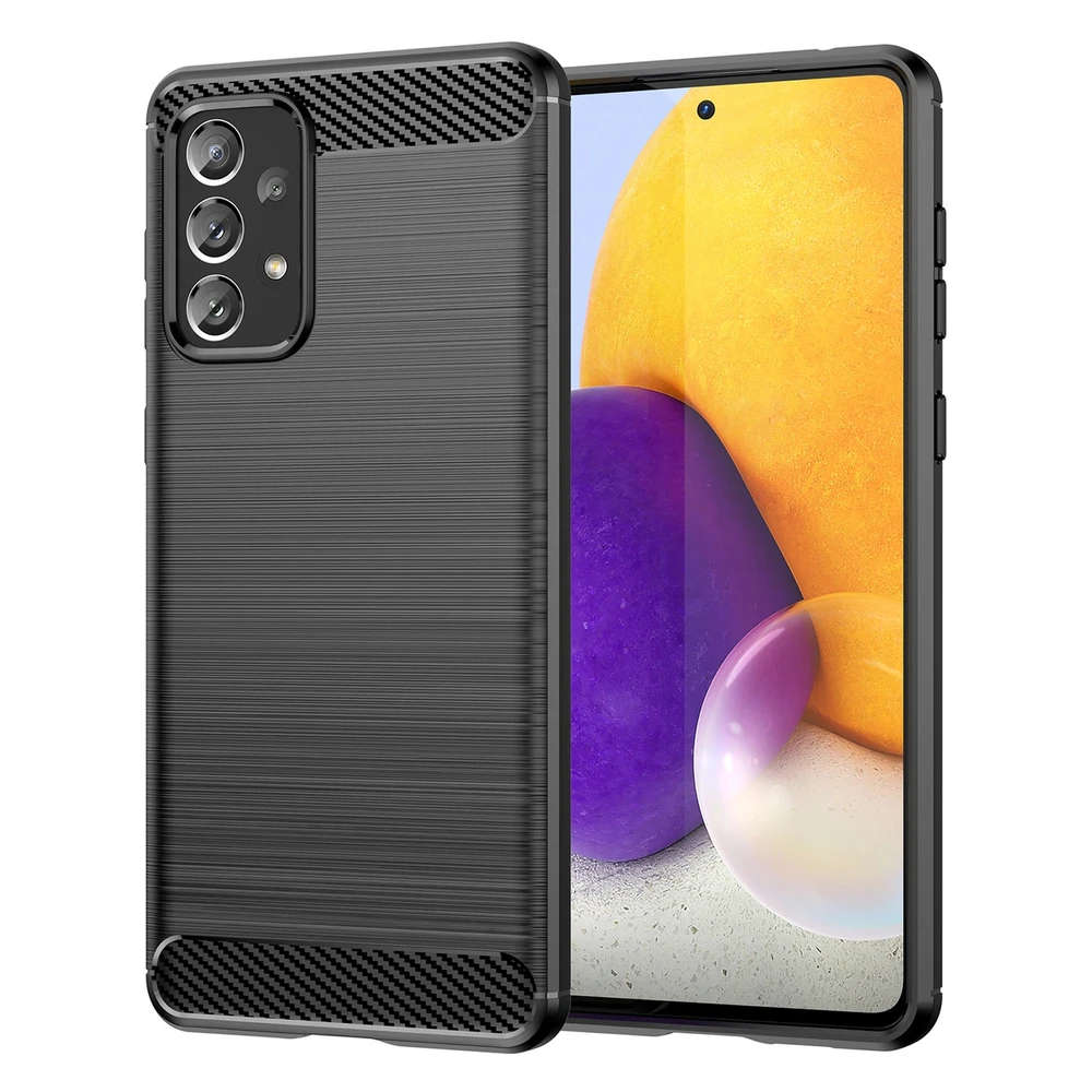 Hurtel Carbon dėklas skirtas Samsung Galaxy A73, juodas