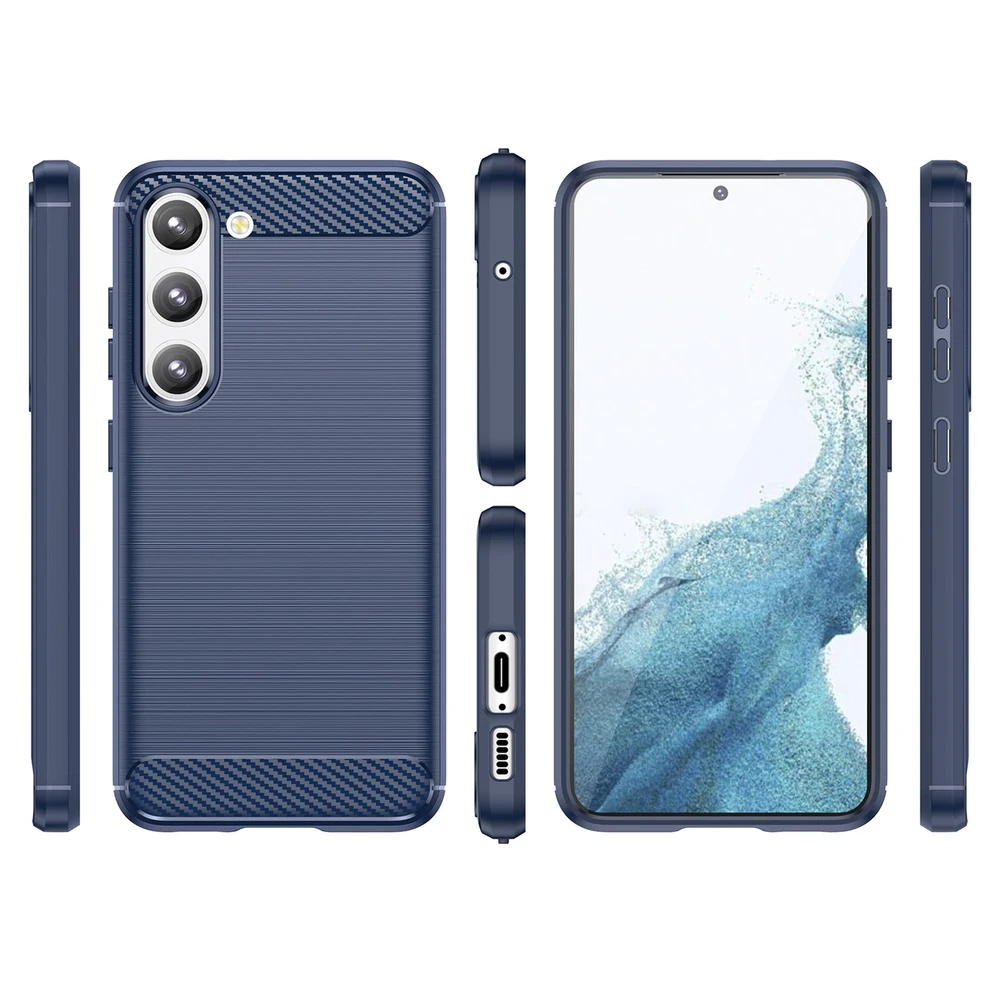 Hurtel Carbon dėklas skirtas Samsung Galaxy S23 +, mėlynas
