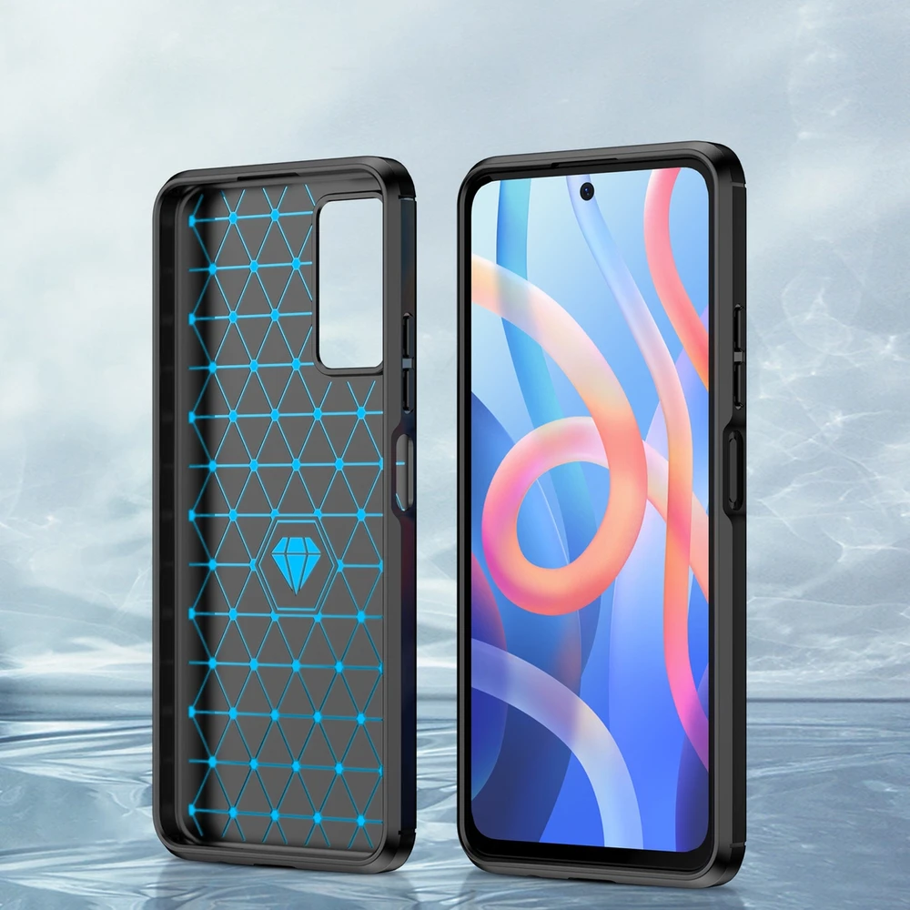 Hurtel Carbon dėklas skirtas Xiaomi Redmi Note 11, juodas