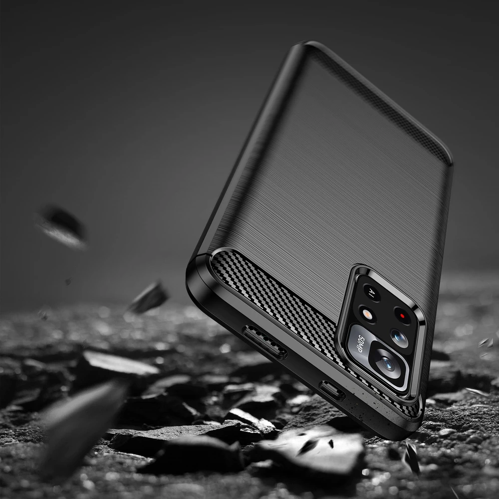 Hurtel Carbon dėklas skirtas Xiaomi Redmi Note 11, juodas