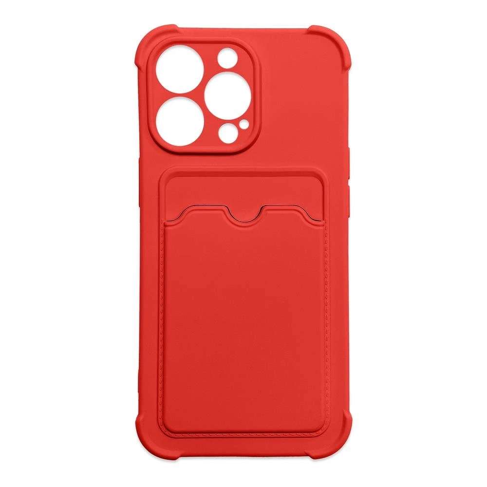Hurtel Card Armor dėklas skirtas iPhone 13 Pro Max, raudonas