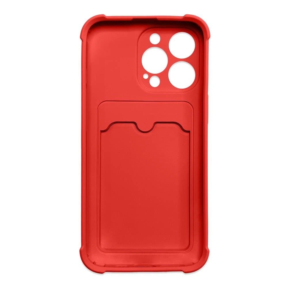 Hurtel Card Armor dėklas skirtas iPhone 13 Pro Max, raudonas