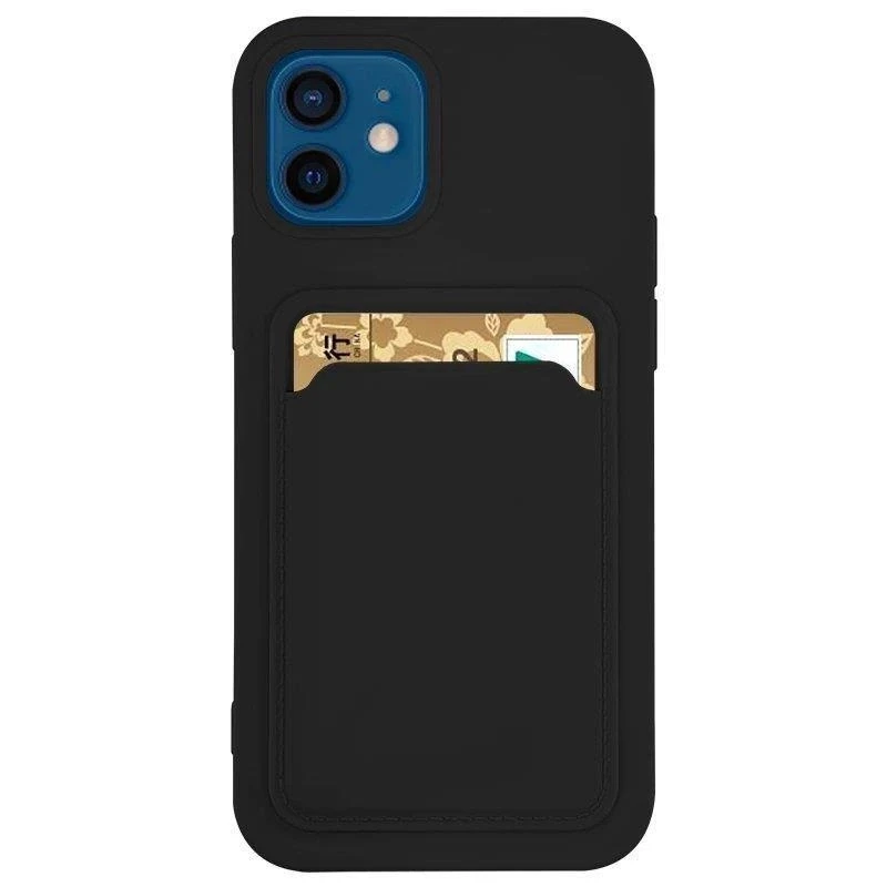 Hurtel Card silikoninis dėklas skirtas Xiaomi Redmi Note 11 Pro + 5G/11 Pro 5G/11 Pro, juodas