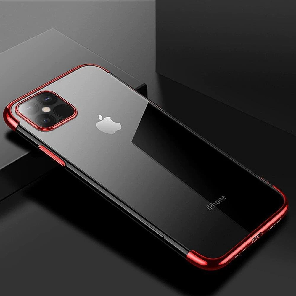 Hurtel Clear Color dėklas skirtas Xiaomi redmi note 11 pro + 5g / 11 pro 5g / 11 pro, raudonas rėmelis