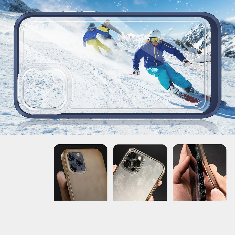 Hurtel Clear dėklas skirtas iPhone 11 Pro Max, mėlynas