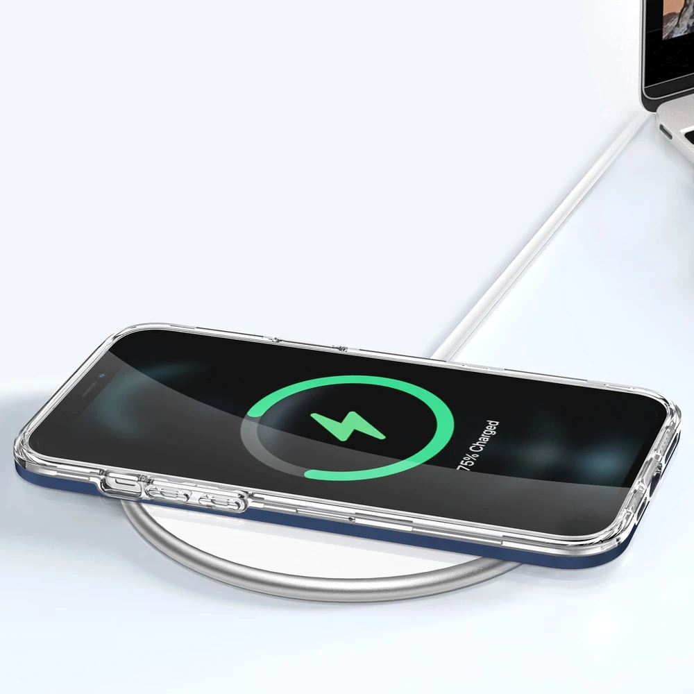 Hurtel Clear dėklas skirtas iPhone 11 Pro Max, mėlynas