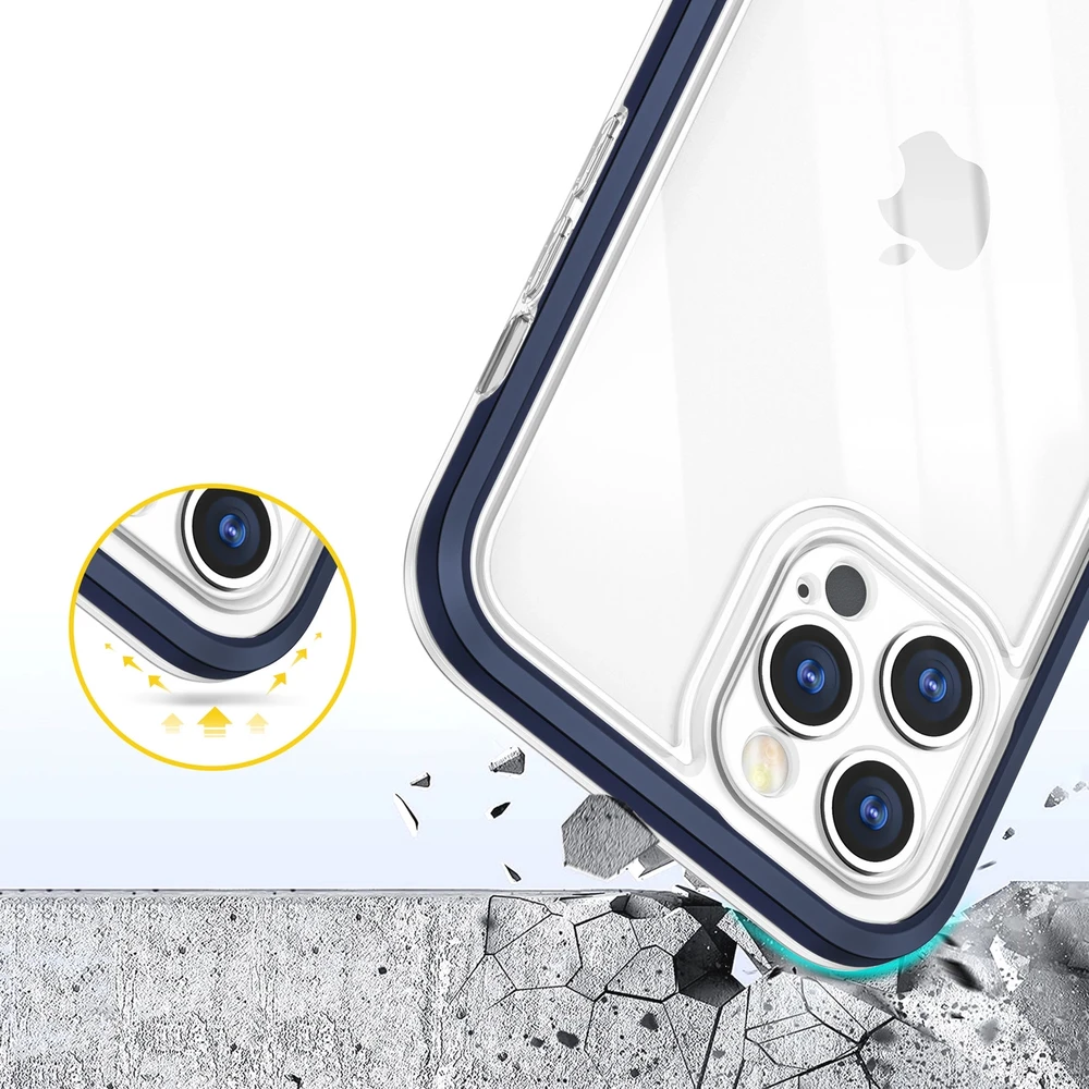 Hurtel Clear dėklas skirtas iPhone 12 Pro, mėlynas