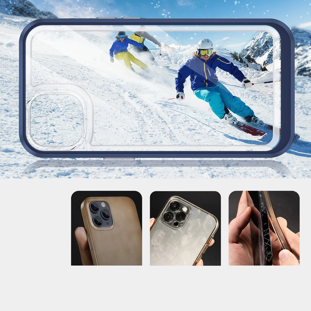 Hurtel Clear dėklas skirtas iPhone 13 mini, mėlynas