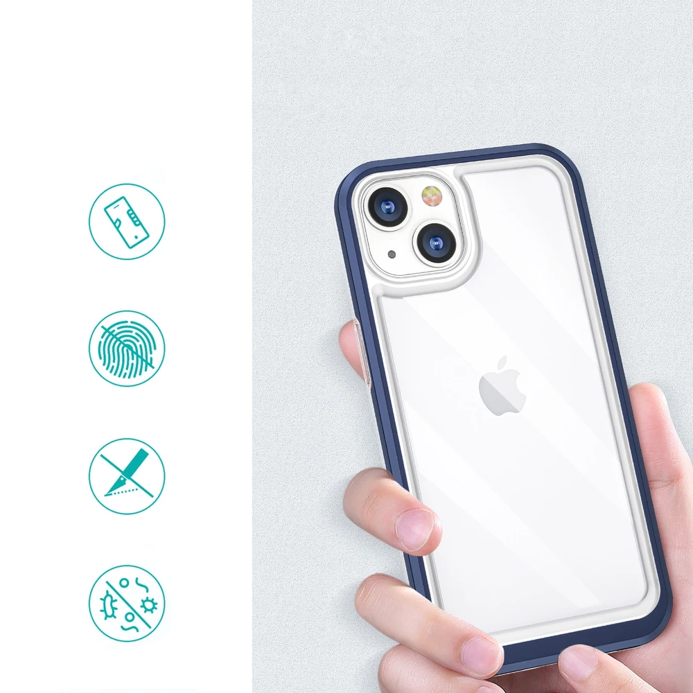 Hurtel Clear dėklas skirtas iPhone 13 mini, mėlynas