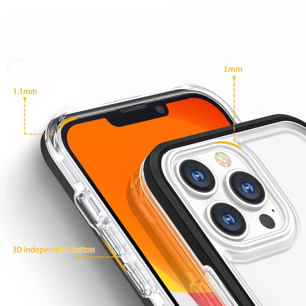 Hurtel Clear dėklas skirtas iPhone 14 Pro Max, juodas