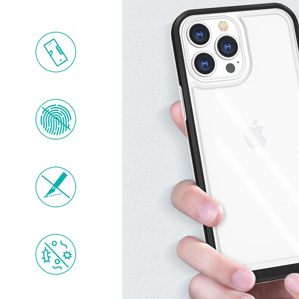 Hurtel Clear dėklas skirtas iPhone 14 Pro Max, mėlynas