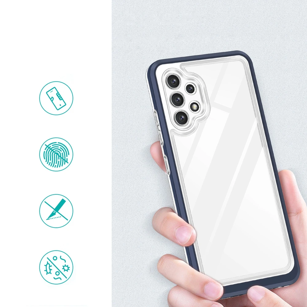 Hurtel Clear dėklas skirtas Samsung Galaxy A32 5G, mėlynas