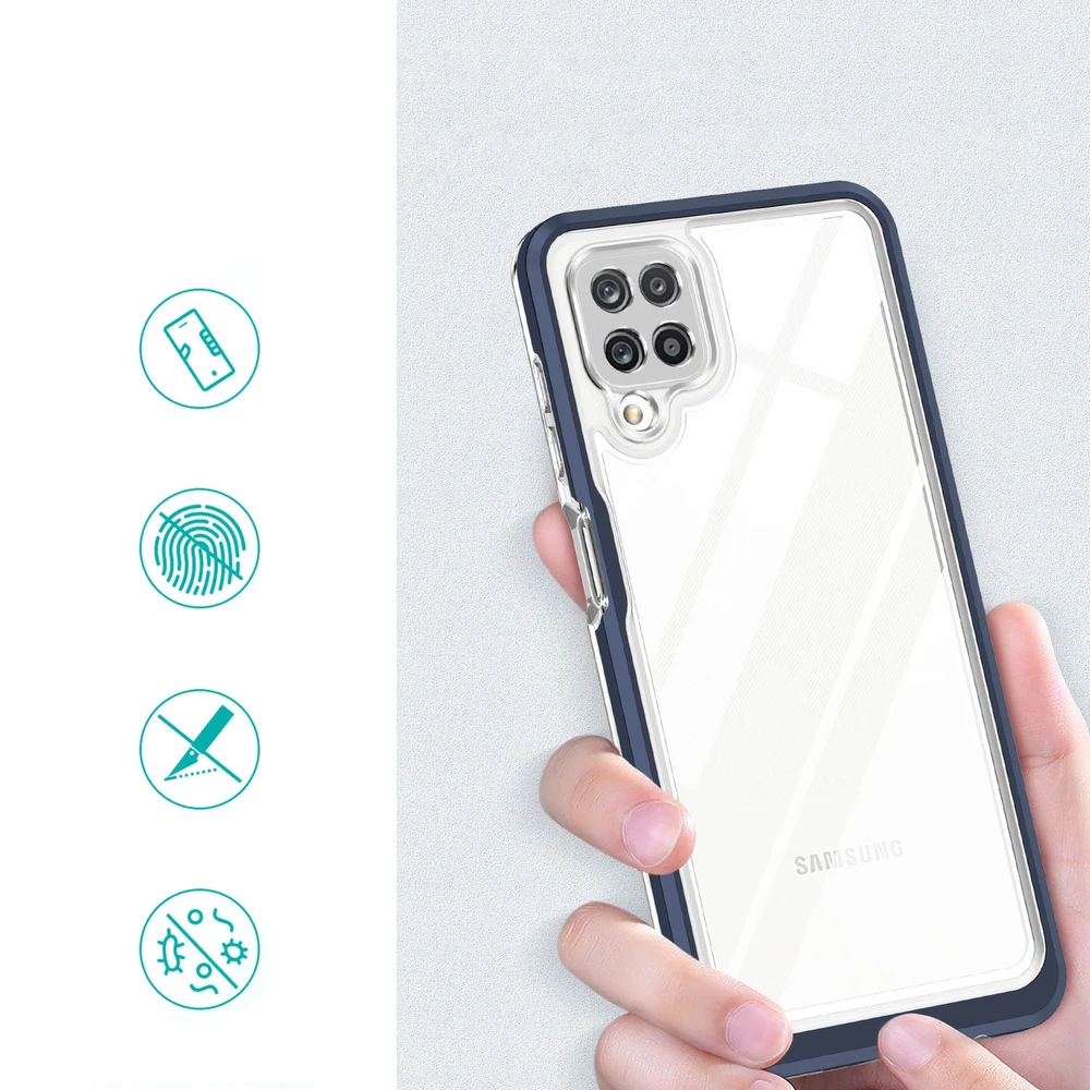 Hurtel Clear dėklas skirtas Samsung Galaxy A22 4G, mėlynas